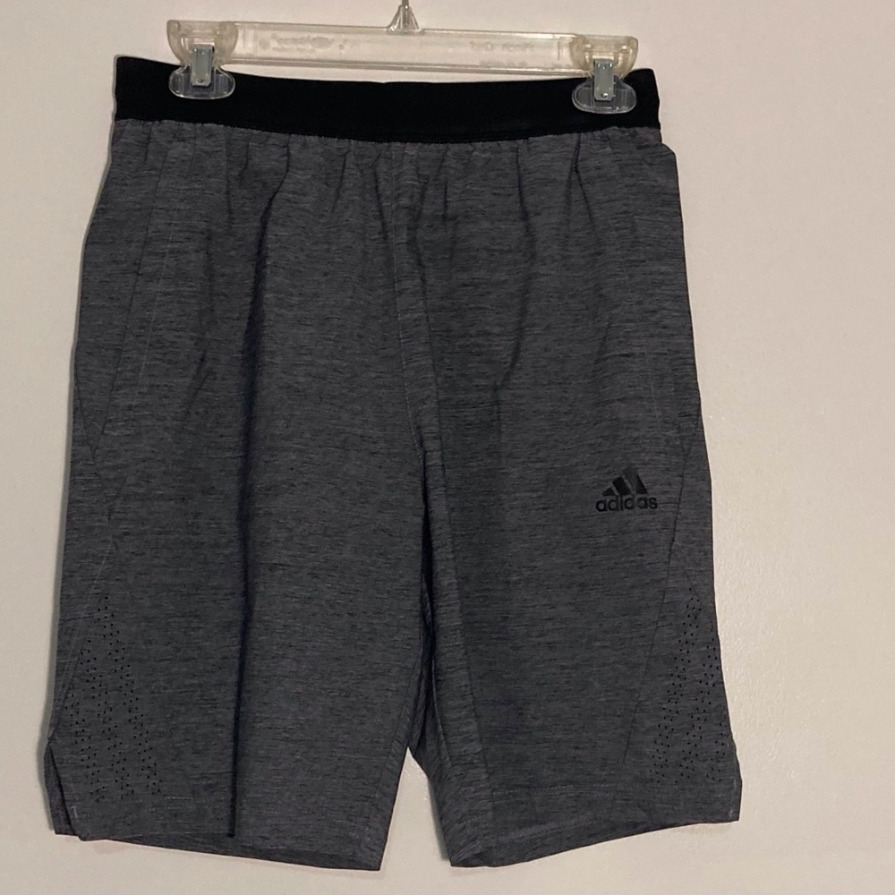 NWT Adidas Gray and Black‎ Athletic Shorts Moisture-Wicking